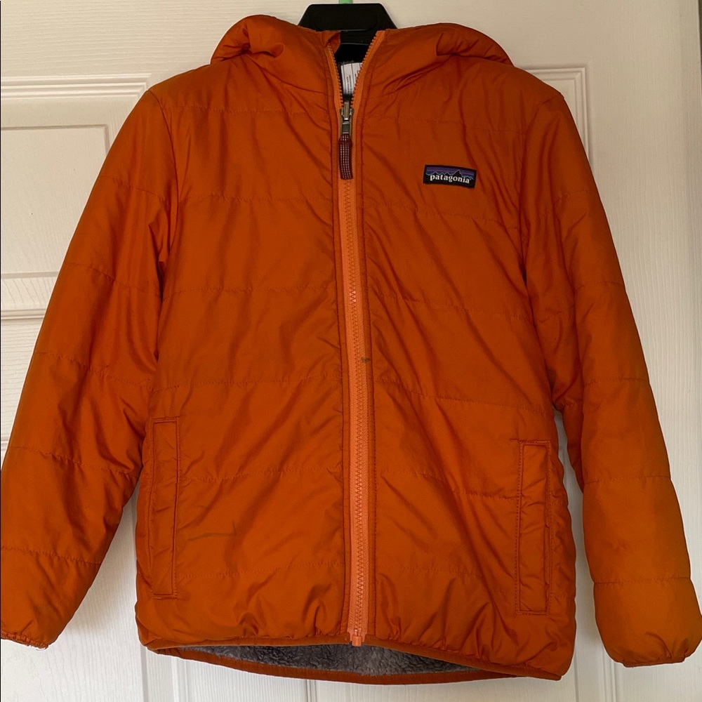 Patagonia Kids Bright Orange Puffer Jacket